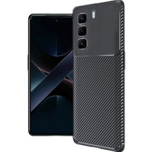 Selfbuysell Infinix Hot 50 4g Kılıf Auto Focus Karbon Kapak - Siyah