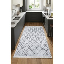 Hahay Yıkanabilir Kilim Beyaz Vintage Desen