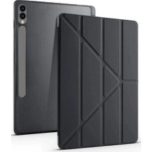 Selfbuysell Samsung Galaxy X610 Tab S9 Fe Plus 12.4 Kılıf Kalemlikli Mars Tablet Kılıfı - Siyah