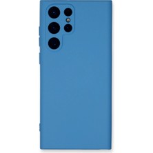 Selfbuysell Samsung Galaxy S23 Ultra Kılıf Nano Içi Kadife Silikon - Mavi