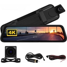 Selfbuysell 4K IPS Ekran Tam Dokunmatik 9.66” Dikiz Ayna Araç Içi Kamera (4k Ön 1080P Arka) | Carplay