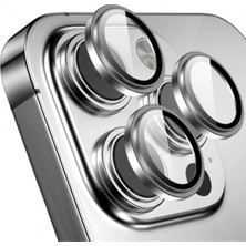 Epro iPhone 15 Pro Safir Kolay Uygulama Aparatlı Metal Çerçeveli Yüksek Kaliteli Kamera Lens Koruyucu