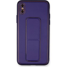 Selfbuysell Iphone Xs Max Kılıf Coco Deri Standlı Kapak - Mor