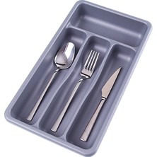 Selfbuysell Gri - 4 Bölmeli Çekmece Içi Kaşıklık (5324)