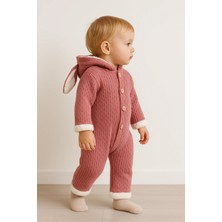 Almira Anne Bebek Önde Düğmeli Bebek Polar Tulum | Pembe | 9 - 12 - 18 - 24 Ay