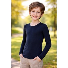 Almira Anne Bebek Çocuk Termal Üst Kıyafet Erkek Iç Giyim Siyah Beden 5-12 Yaş