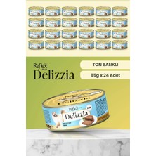 Reflex Delizzia / Kıyılmış Ton Balıklı Yetişkin Kedi Maması 85G x 24 Adet