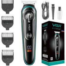 Nikaa Shop Vgr V-075 T Bıçak Sıfır Kesim LCD Ekran Şarjlı Tıraş Makinesi