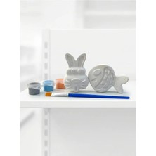 Bayraktar Peyzaj Balık - Tavşan Temalı Boyanabilir Seramik Set | Al Boya Oyna | Çocuk Aktivite & Atölye Seti