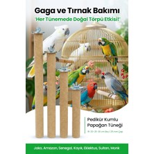 Vixpet Venty 4’lü Pedikür Kumlu Papağan Tüneği | Çapı Ø 25 mm | Jako, Amazon, Alexander, Monk, Sultan, Konur, Lori, Senegal