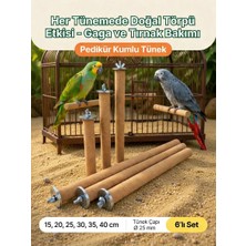 Vixpet Venty 6'lı Pedikür Kumlu Papağan Tüneği | Çapı Ø 25 mm | Jako, Amazon, Alexander, Monk, Sultan, Konur, Lori, Senegal