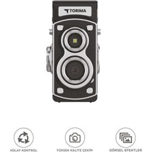 Store Mania Ieg™ Mini Retro Dijital Fotoğraf Makinesi Video Kamera 1080P CMR44 Siyah