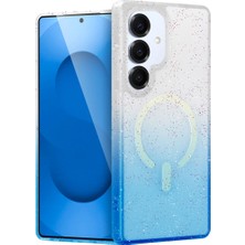 Selfbuysell Samsung Galaxy S25 Pummel Shiny Magsafe Kapak - Mavi