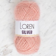 Nikaa Shop Loren Silver Pudra Pembe El Örgü Ipi - RS0040 - 34079