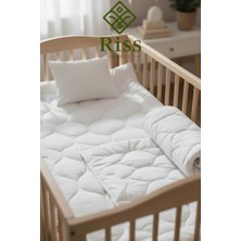 %100 Doğal Yün Dolgulu Bebek Uyku Seti (Yün Yorgan + Yün Alez + Yün Yastık)