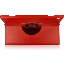 Selfbuysell Lenovo M10 X505F Kılıf 360 Tablet Deri Kılıf - Kırmızı