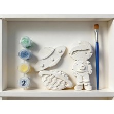 Bayraktar Peyzaj Uzay Temalı Boyanabilir Seramik Set | Al Boya Oyna | Çocuk Aktivite & Atölye Seti