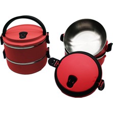 Selfbuysell Koyu Pembe 2li Sefer Tası Saklama Kabı 1.2lt (5324)