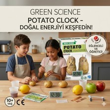 Direkstoktan Patates ve Limon Suyu Ile Çalışan LED Alarmli Saat Seti /potato Clock Dıy Green Science Chemistry Engineering Lab - Stem Toys