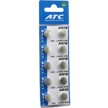 Nexgen Atc Alkaline Button Battery AG13 LR-44/A76 Düğme Pil Alkalin 1.5V 10LU Kart