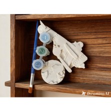 Bayraktar Peyzaj 5'li Gökyüzü Temalı Boyanabilir Seramik Set | Al Boya Oyna | Çocuk Aktivite & Atölye Seti