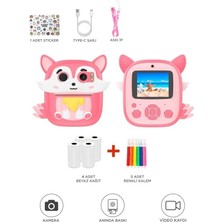 Pileli Store Dijital Fotoğraf Makineleri Çocuk Termal Resim Kağıt Baskılı Yazıcı Kamera Video Makinesi cm