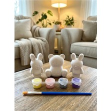 Bayraktar Peyzaj Tavşan Temalı Boyanabilir Seramik Set | Al Boya Oyna | Çocuk Aktivite & Atölye Seti