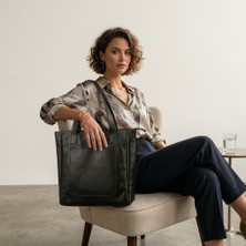 Sir Cliffson Hakiki Deri Kadın Tote Omuz & Kol Çantası