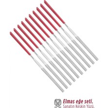 Creatividad Solutions 10'lu Profesyonel Elmas Eğe Seti | Hassas Metal Ahşap Cam Işleme Törpüsü 722922