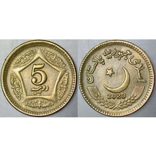 Banknoting Pakistan 5 Rupi 2020.