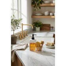 Makri Home Sıvı Sabunluk Süngerlikli, 2 Hazneli, 350 ml + 350 Ml, Plastik