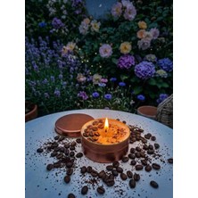 Floryn Kahve Çekirdekli Dekoratif Mum - Kahve Aromalı Mum - Doğal Soya Mum - Hediyelik Mum 7×3 cm