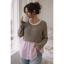 Jade Wear Sweatshirt Kazak Altı Yarım Gömlek Etek %100 Pamuk Gömlek Uzatma Aparatı