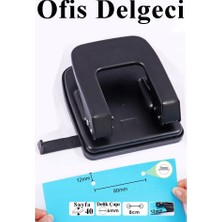 ArtMaster Orta Boy Delgeç 40 Yaprak Kapasiteli 1 Adet Norex UH104-190 Delgec Metal Perfaratör Kağıt Delici Büro Ofis Okul
