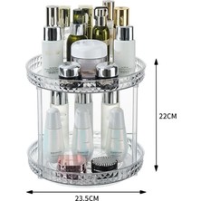 Leylart Döner Kozmetik Saklama Kutusu Makyaj Tutucu Parfüm Organizatör Makyaj Organizatör Ins Masaüstü Bitirme Parfüm Tepsisi Banyo Cilt Bakım Ürünleri