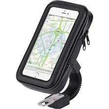 Aesco Su Geçirmez Motosiklet Bisiklet Telefon Tutucu 360 Derece Döner Gidon Telefon Standı - Lisinya