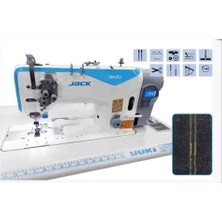 Dusew Jack JK-58420J-403E Çift Iğne Küçük Çağanoz Iplik Kesicili