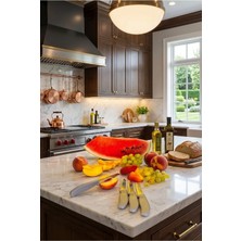 Rooc 6'lı Ultra Keskin Tırtıklı Bıçak Seti, Beyaz, 22 cm %100 Garantili Paslanmaz Çelik