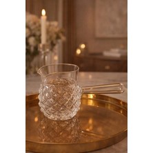 Makri Home Isıya Dayanıklı Cam Cezve Kristal 400 Ml, 10 cm Yükseklik, Cam Türk Kahvesi Cezvesi