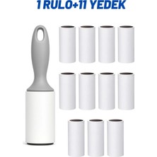 Makri Home Yüksek Yapışkanlı Tüy ve Leke Toplayıcı 60 Yapraklı Rulo, +11 Yedek Rulo