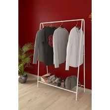 Feyza Design Oval Telli Beyaz Askılık, Şık ve Çok Amaçlı Elbise Askısı