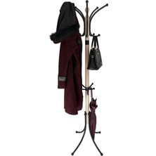 Feyza Design Portmanto Ayaklı Askılık, Boyalı Metal, Yonca Model, Dekoratif ve Pratik