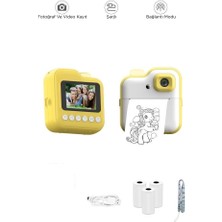 Nuveden Dijital Fotoğraf Makineleri Çocuk Termal Resim Kağıt Baskılı Yazıcı Kamera Video Makinesi cm