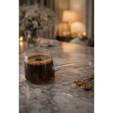 Makri Home Isıya Dayanıklı Cam Cezve Şeffaf 400 Ml, 10 cm Yükseklik, Cam Türk Kahvesi Cezvesi