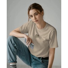 Muhtar Store Kadın Maine Coon Kedi Baskılı Oversize Tişört – Minimal Maine Coon Cat Tasarım