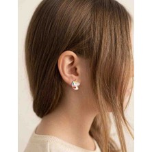 Generic Şık Tasarım 925 Ayar Gümüş Mineli Çocuk Küpe- Unicorn Model