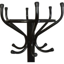 Feyza Design Çelik Ayaklı 2 Katlı Portmanto, 100 kg Kapasite, Siyah Renk