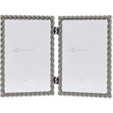 Frames 4x6 Menteşeli Çift Fırçalı Nikel Metal Resim Çerçevesi Halat Tasarımlı