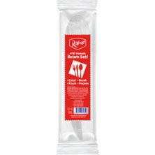 2 Adet Roll-Up Çatal Kaşık Bıçak Peçete 4'lü Set