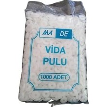 Plastik Vida Pulu, Beyaz, 1000 Adet Paket